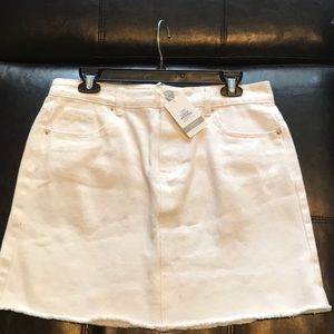 White jean skirt NWT